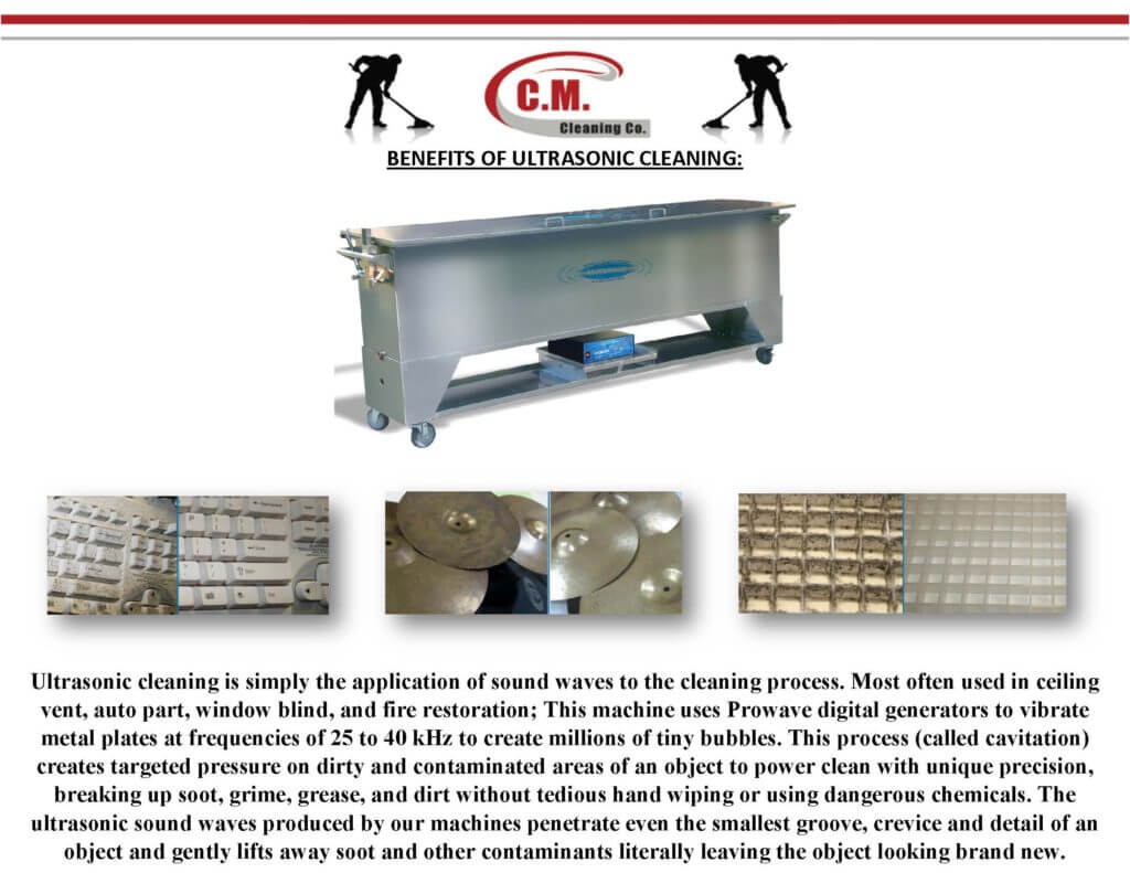 Ultrasonic cleaning service